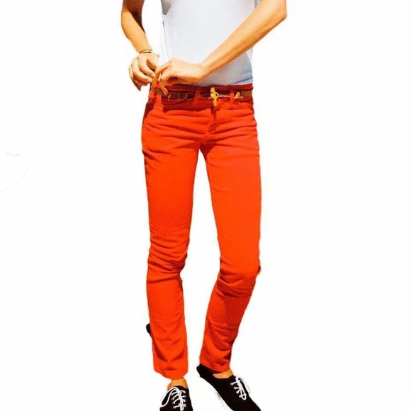 American Apparel - Red Denim Slim Slack Lite pants - Picture 2 of 8